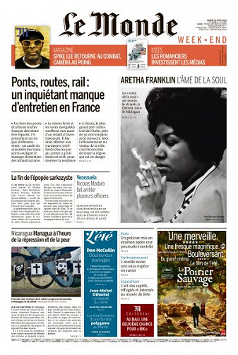 Le Monde du Samedi 18 Août 2018
