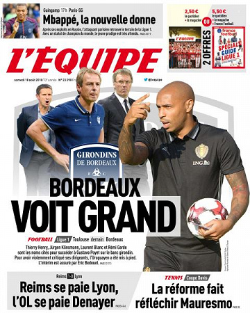 L’equipe du Samedi 18 Août 2018