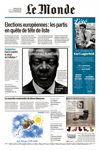 Le Monde du Mardi 21 Août 2018