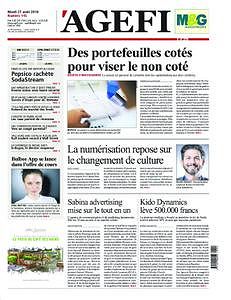 L’Agefi du Mardi 21 Août 2018