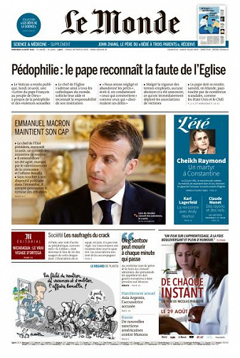 Le Monde du Mercredi 22 Août 2018