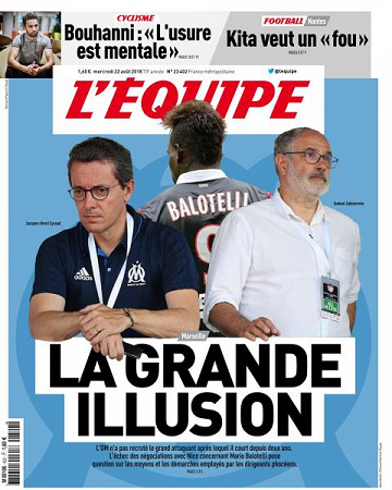L’equipe du Mercredi 22 Août 2018