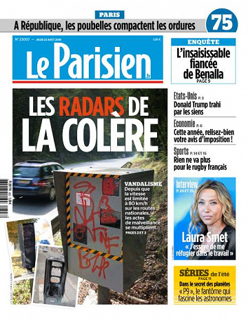 Le Parisien du Jeudi 23 Août 2018
