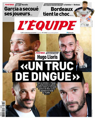 L’equipe du Vendredi 24 Août 2018