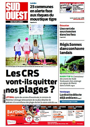 Sud Ouest Dax - Sud-Landes - Mardi 28 Août 2018
