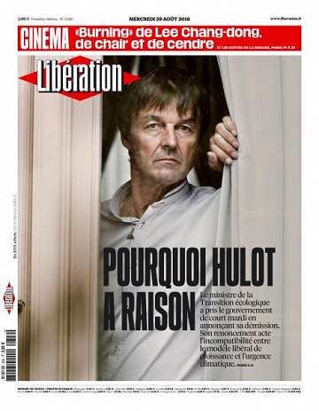 Libération du Mercredi 29 Août 2018