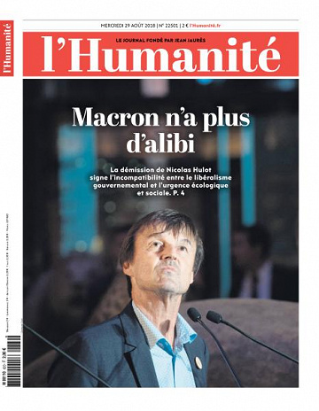 L’Humanite du Mercredi 29 Août 2018