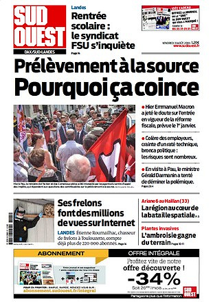 Sud Ouest Dax-Sud-Landes - Vendredi 31 Août 2018