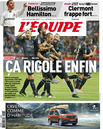 L’equipe du Lundi 3 Septembre 2018