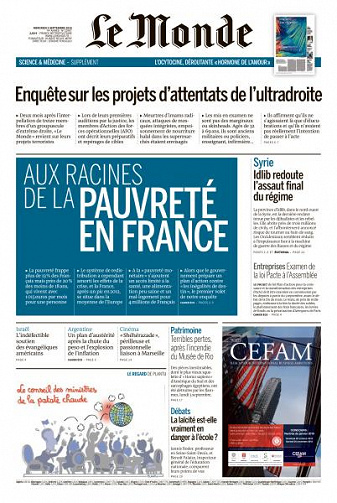 Le Monde du Mercredi 5 Septembre 2018