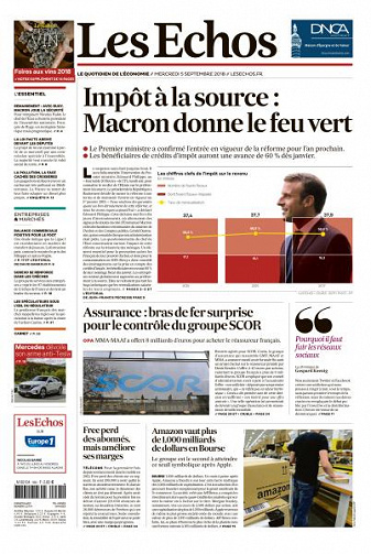 Les Echos du Mercredi 5 Septembre 2018