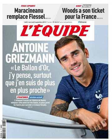 L’equipe du Mercredi 5 Septembre 2018