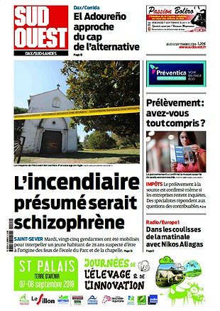 Sud Ouest Dax - Sud-Landes - Jeudi 6 Septembre 2018