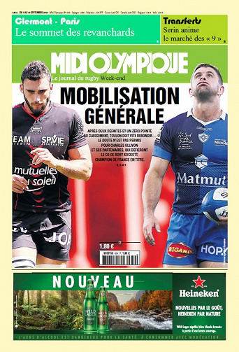 Midi Olympique Vert - 7 au 10  Septembre 2018