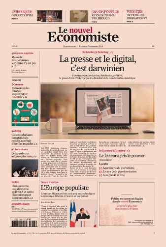 Le nouvel Economiste du Vendredi 7 Septembre 2018