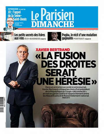Le Parisien du Dimanche 9 Septembre 2018
