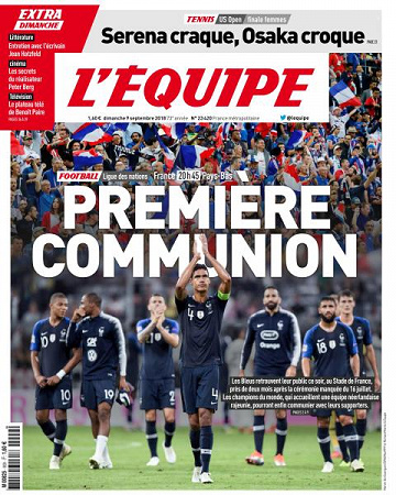 L’equipe du Dimanche 9 Septembre 2018