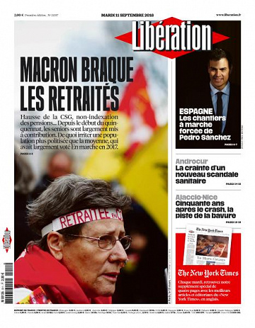 Libération du Mardi 11 Septembre 2018