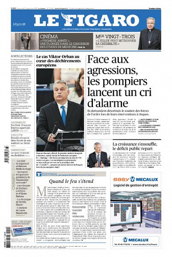 Le Figaro du Mercredi 12 Septembre 2018