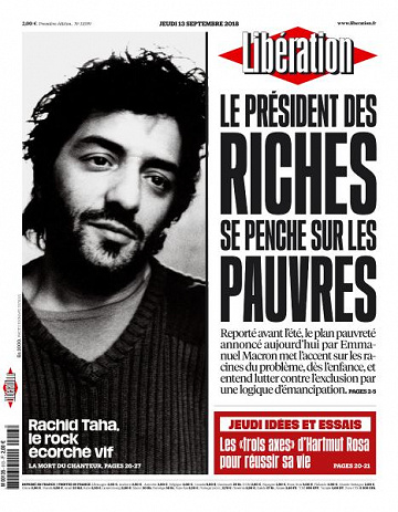 Libération du Jeudi 13 Septembre 2018