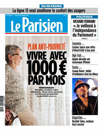 Le Parisien du Jeudi 13 Septembre 2018