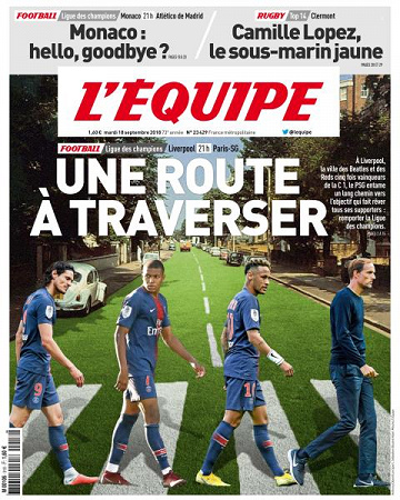 L’equipe du Mardi 18 Septembre 2018