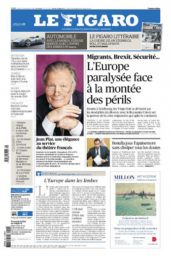 Le Figaro du Jeudi 20 Septembre 2018