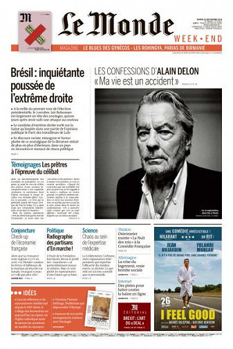 Le Monde du Samedi 22 Septembre 2018