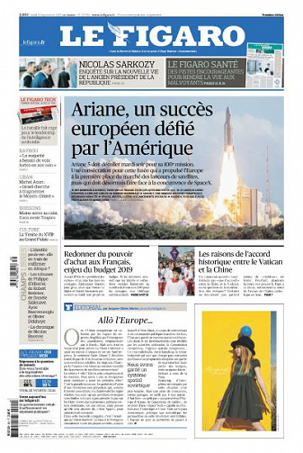Le Figaro du Lundi 24 Septembre 2018