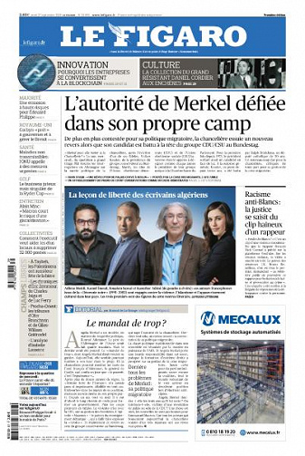 Le Figaro du Jeudi 27 Septembre 2018