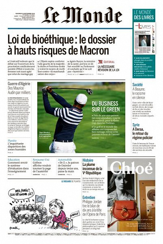 Le Monde du Vendredi 28 Septembre 2018