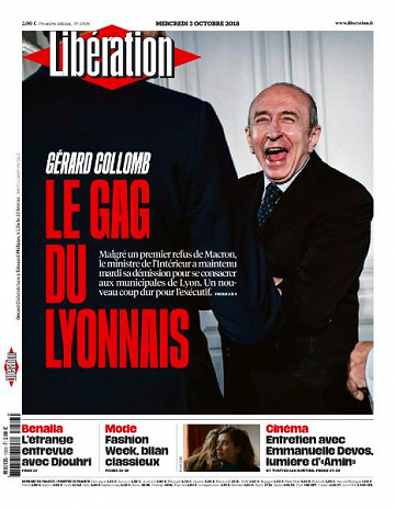 Liberation du Mercredi 3 Octobre 2018