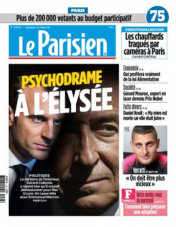 Le Parisien du Mercredi 3 Octobre 2018