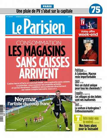 Le Parisien du Vendredi 5 Octobre 2018