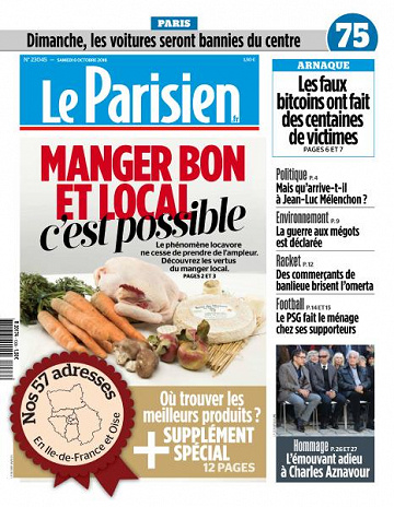 Le Parisien du Samedi 6 Octobre 2018