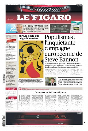 Le Figaro du Lundi 8 Octobre 2018