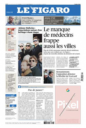 Le Figaro du Mercredi 10 Octobre 2018