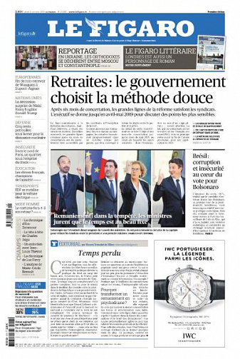Le Figaro du Jeudi 11 Octobre 2018