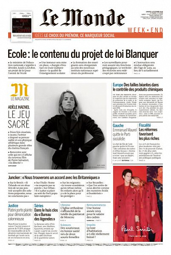 Le Monde du Samedi 13 Oktobre 2018