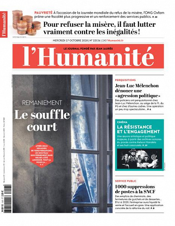 L’Humanite du Mercredi 17 Octobre 2018