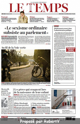 Le Temps - Mercredi 17 Octobre 2018