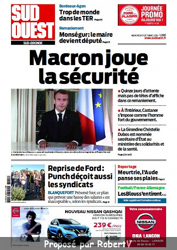 Sud Ouest Sud-Gironde - Mercredi 17 Octobre 2018