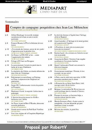 Mediapart - Mardi 16 Octobre 2018