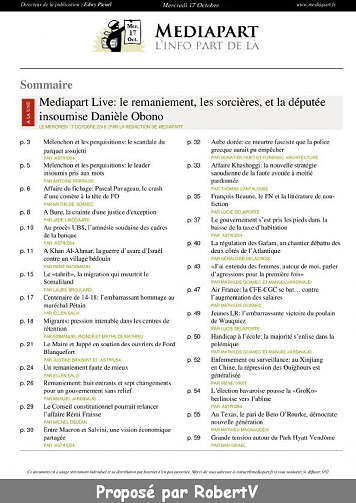 Mediapart - Mercredi 17 Octobre 2018