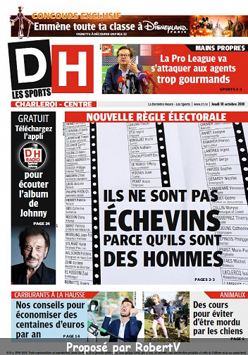 La Dernière Heure - Jeudi 18 Octobre 2018