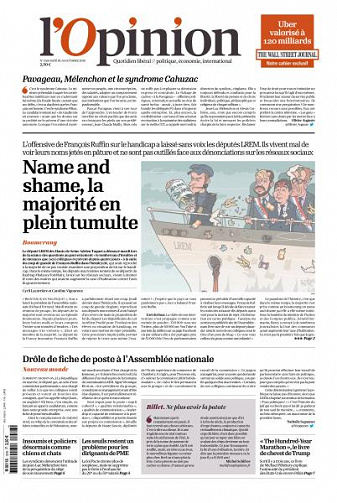 L’Opinion du Jeudi 18 Octobre 2018
