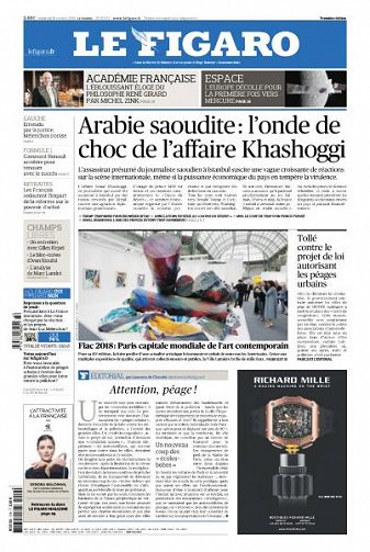 Le Figaro du Vendredi 19 Octobre 2018