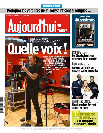 Aujourd’hui en France du Vendredi 19 Octobre 2018