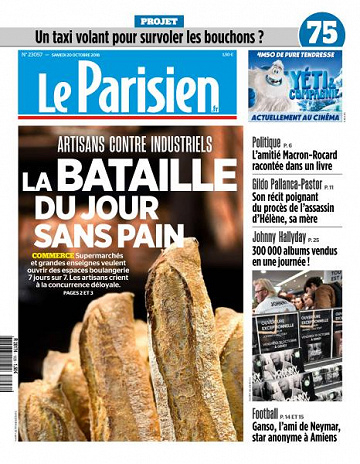 Le Parisien du Samedi 20 Octobre 2018