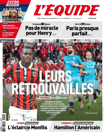 L’equipe du Dimanche 21 Octobre 2018